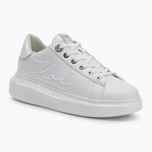 Dámské boty KARL LAGERFELD Kapri Signia Shine white leather/mono