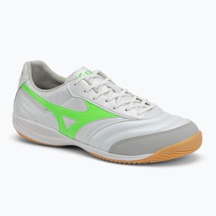 Pánské kopačky Mizuno Morelia Sala Pro IN white/neon green/galaxy silver