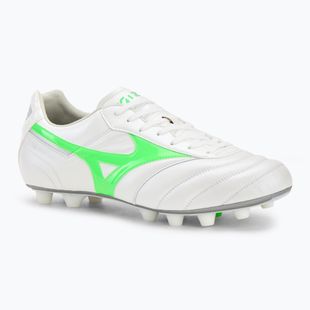 Pánské kopačky Mizuno Morelia II Elite Md white/neon green/galaxy silver