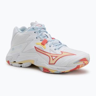 Dámské volejbalové boty Mizuno Wave Lightning Z8 Mid white/calypso coral/pale banana