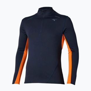 Pánské běžecké triko Longsleeve Mizuno Tech Thermal Charge Half Zip baritone blue