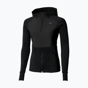 Dámská běžecká bunda Mizuno Active Warm Hybrid Full Zip Hooded black