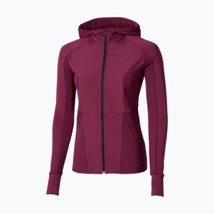 Dámská běžecká bunda Mizuno Active Warm Hybrid Full Zip Hooded dark purple