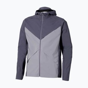 Pánská běžecká bunda Mizuno Tech Thermal Charge Hooded quiksilver