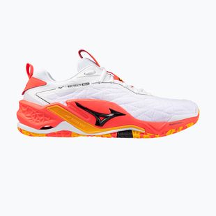 Házenkářské boty Mizuno Wave Stealth Neo 2 white/flery coral 2/citrus