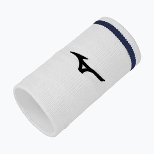 Náramek z froté Mizuno Wristband Long With Line 6P white/estate blue