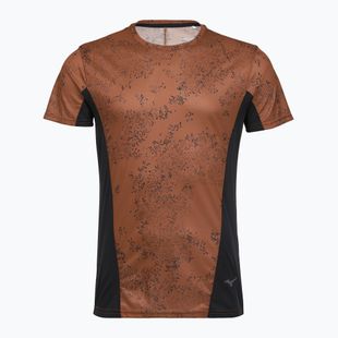 Pánské běžecké tričko Mizuno Active DryAeroFlow Graphic copper brown