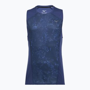 Pánské běžecké tílko Mizuno Active DryAeroFlow Graphic Tank Top estate blue
