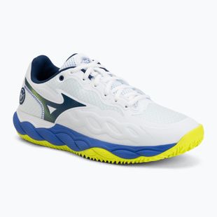 Pánské tenisové boty Mizuno Wave Enforce Court CC white/dazzling blue/lightning