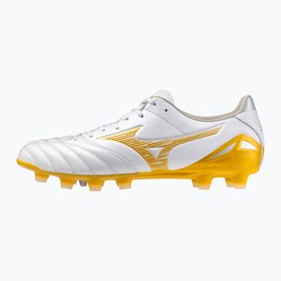 Kopačky Mizuno Morelia Neo IV Pro FG white/mp gold/cool gray 3c