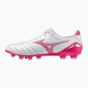 Kopačky Mizuno Morelia Neo IV Pro FG white/fuchsia purple/fuchsia purple