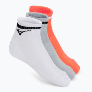 Ponožky Mizuno Training With Line white/cloudspace/lava orange
