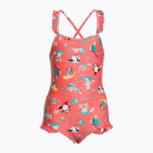 Speedo Dětské jednodílné plavky Digital Frill Thinstrap Orange 8-1288115155