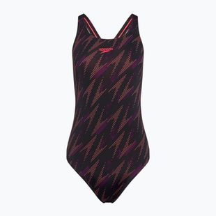 Dámské jednodílné plavky Speedo HyperBoom Allover Medalist black/plum dandy/siren red