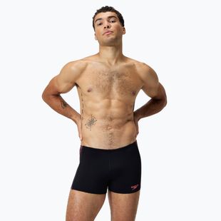 Pánské plavecké boxerky  Speedo Tech Panel Aquashort black/coral sands