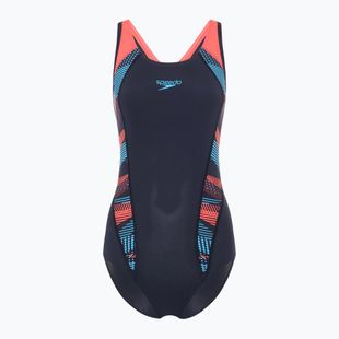 Dámské jednodílné plavky Speedo Placement Laneback zoom boom placement/true navy
