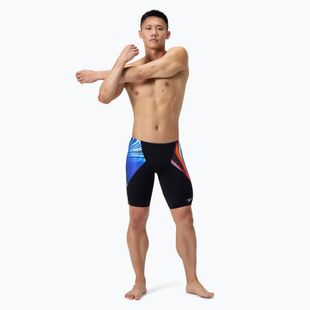 Pánské plavky Speedo Placement Digital V-Cut Jammer lava blur/speedo black