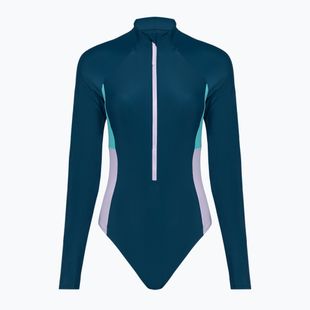 Dámské jednodílné plavky Speedo Zip Colorblock dark teal