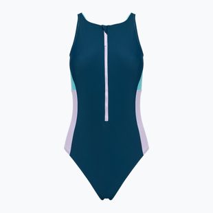 Dámské jednodílné plavky Speedo Zip Colorblock dark teal