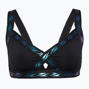 Horní díl plavek Speedo Solid Logo Elastic Cross Front Top anthracite