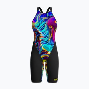 Dámské jednodílné plavky Speedo Fastskin LZR Pure Valor 2.0 Closedback Kneeskin black/molten blur
