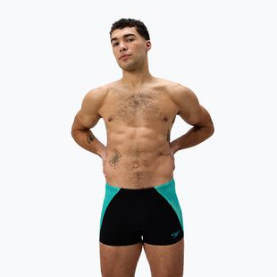 Pánské plavecké boxerky Speedo Endurance+ MAX Splice Aquashort black/turquoise gem
