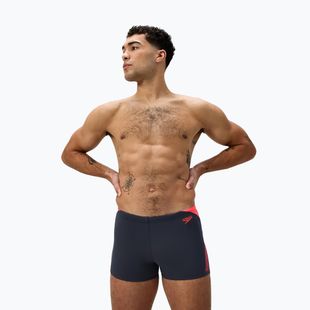 Pánské plavecké boxerky Speedo Hyper Boom Splice grey lead/neon coral