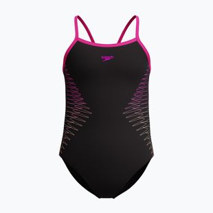 Dětský jednocípkový plavky Speedo Platisol Placement Thinstrap Muscleback flare pink