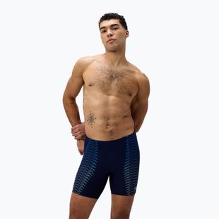 Pánské plavecké jammery Speedo Duo Logo Print Mid Jammer navy/sugar blue