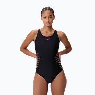 Dámské jednodílné plavky Speedo Placement Muscleback anthracite