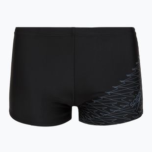 Pánské plavecké boxerky Speedo Medley Logo Aquashort black/lead grey