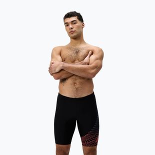 Pánské plavecké jammery Speedo Medley Logo Jammer black/neon coral