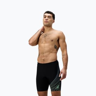 Pánské plavecké jammery Speedo Medley Logo Jammer black/alfalfa green