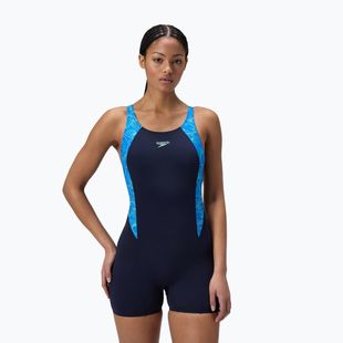 Dámské jednodílné plavky Speedo HyperBoom Splice Legsuit lagoon blue/celeste