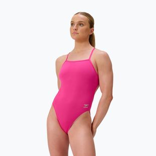 Dámské jednodílné plavky Speedo FL Solid V-Back flare pink