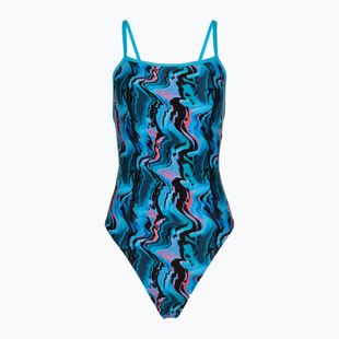 Dámské jednodílné plavky Speedo Printed Web Back canyon ombre/black