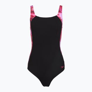 Dámské jednodílné plavky Speedo Shaping LunaLustre Printed anthracite/ruby