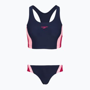 Dámské jednodílné plavky Speedo Colourblock Splice 2.0 peacoat/pink