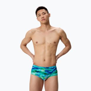 Pánské plavecké boxerky Speedo Printed 13.5 cm Brief sunset grove/green