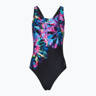 Dámské jednodílné plavky Speedo FL Placement Printed Powerback glitchy garden/black