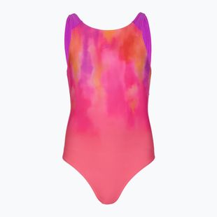 Dětský jednocestný plavkový úbor Speedo Print Pulseback růžový/neonově fialový