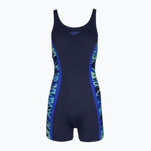 Dámské jednodílné plavky Speedo Hyperboom Splice Muscleback Legsuit peacoat/sapphire