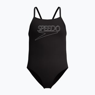 Dětské jednodílné plavky Speedo Endurance+ Logo Thinstrap anthracite