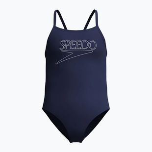 Dětské jednodílné plavky Speedo Endurance+ Logo Thinstrap peacoat
