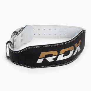 Vzpěračský opasek RDX Belt 4" Leather černý WBS-4RB