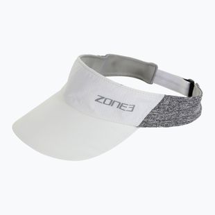 Běžecký kšilt ZONE3 Lightweight Race Visor white/charcoal marl/relective silver