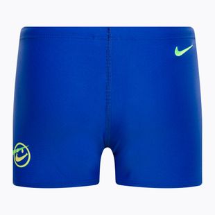 Dětské plavecké boxerky Nike Multi Logo Square Leg modré NESSD042-494