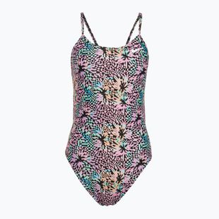 Dámské jednodílné plavky Nike Hydrastrong Multi Print pink bloom