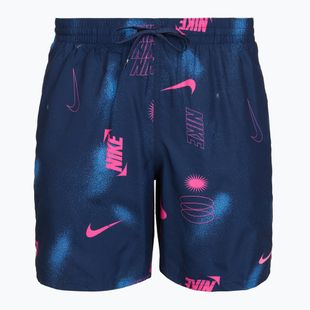 Pánské plavecké šortky Nike Multi Print 7" Volley midnight navy