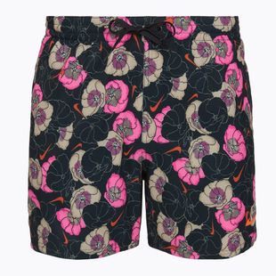 Pánské plavkové šortky Nike Multi Poppy Print 5" Volley black